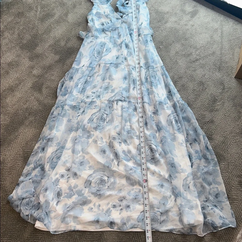 New AQUA Ruffle Trim Maxi Dress - Exclusive, Size Medium, Floral Dress - Picture 14 of 14